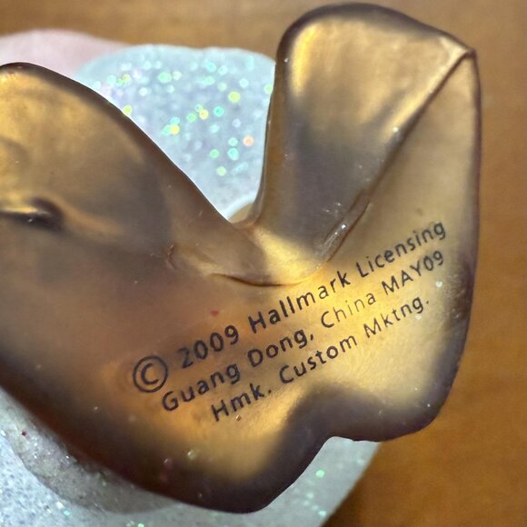 Hallmark Santa Christmas Ornament Glass Hand Painted Red Glitter w/ Gingerbread - Picture 3 of 7